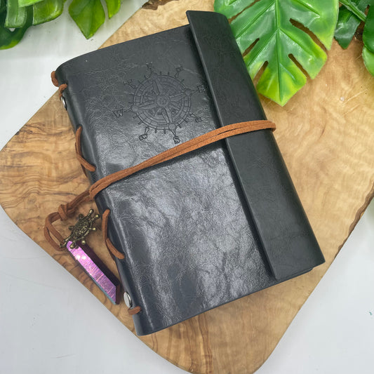 Faux Leather Compass Journal