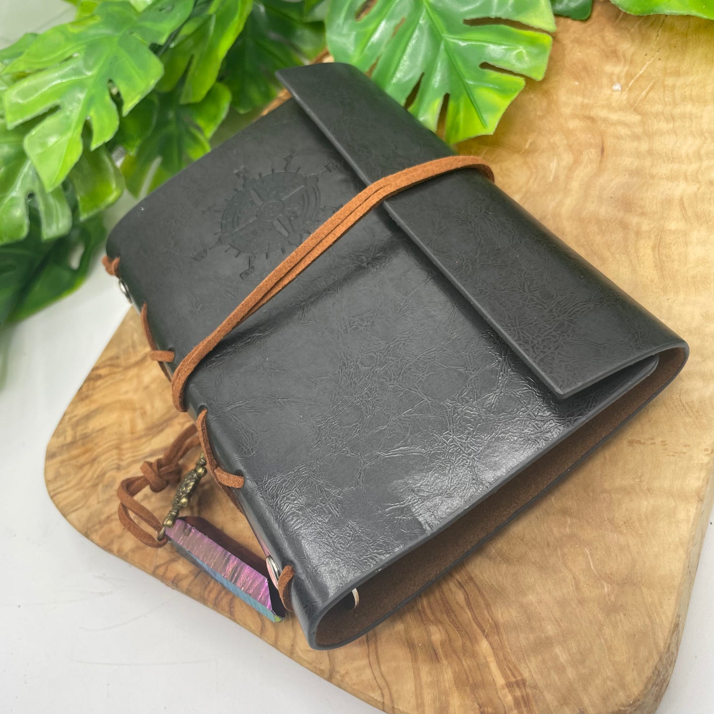 Faux Leather Compass Journal