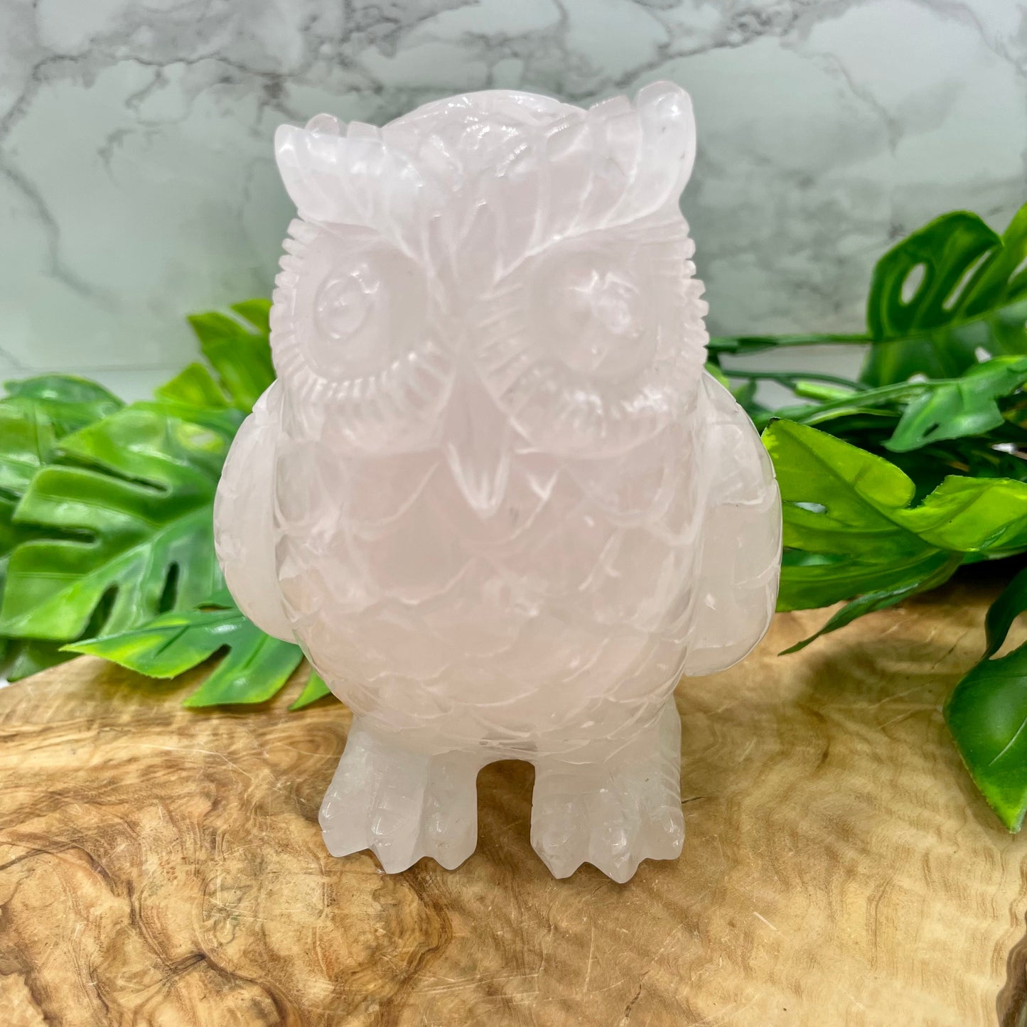 Rose Quartz Owl