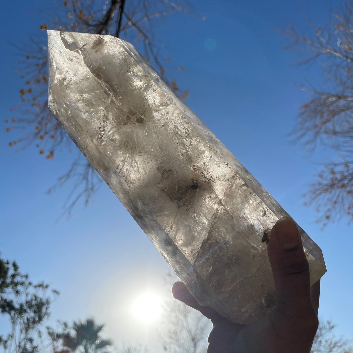6 lb Clear Garden Quartz Tower