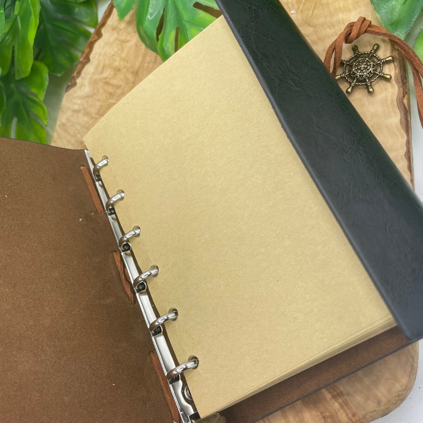 Faux Leather Compass Journal