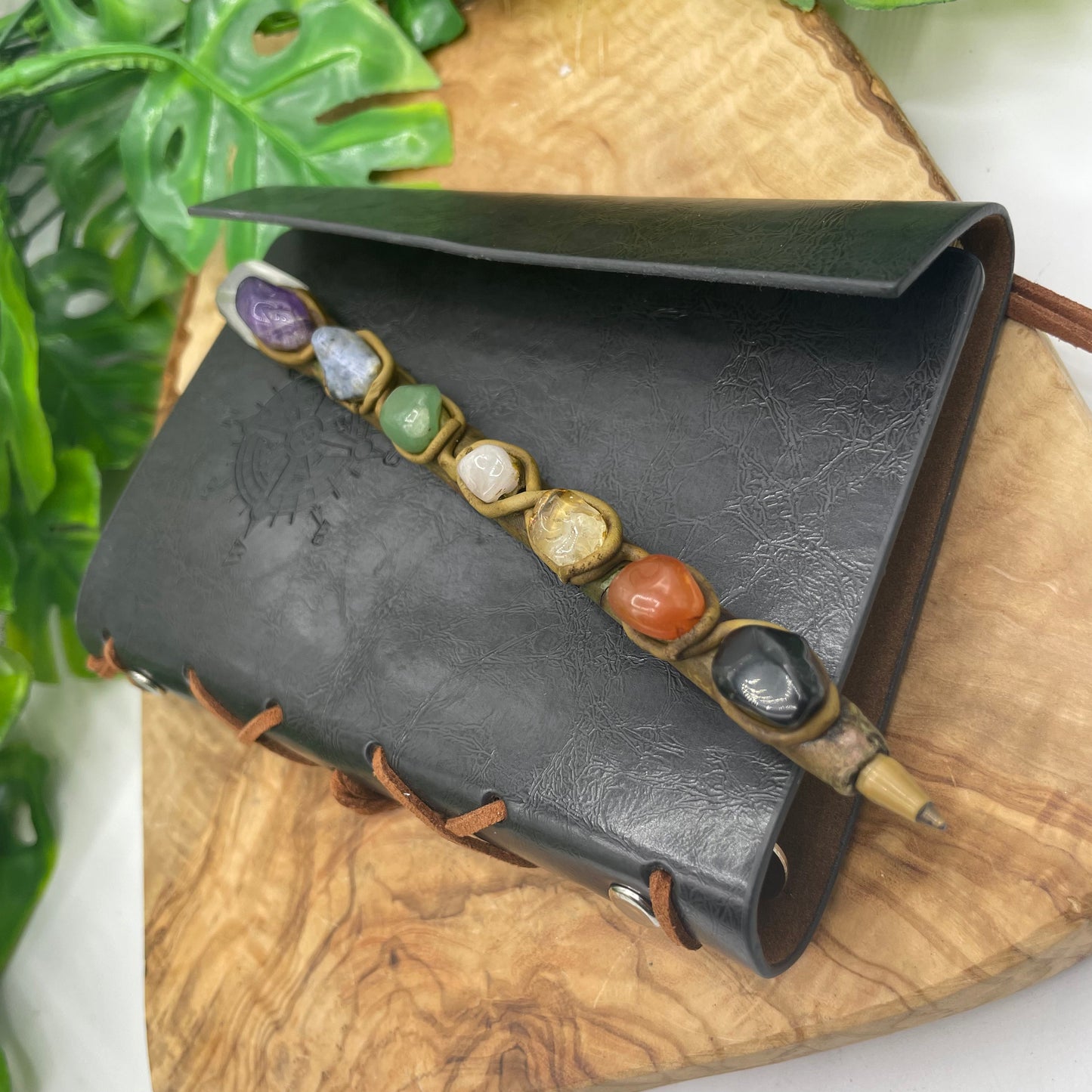 Faux Leather Compass Journal