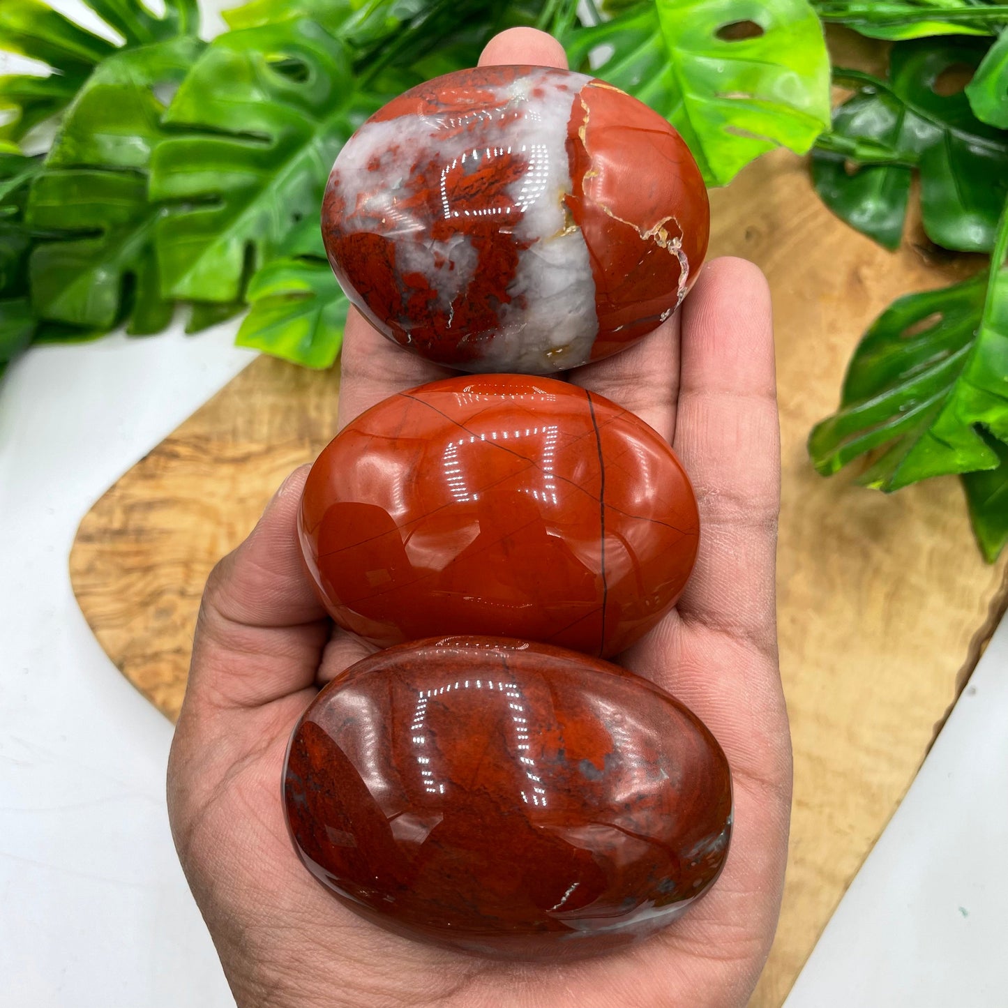 Red Jasper Palm Stone