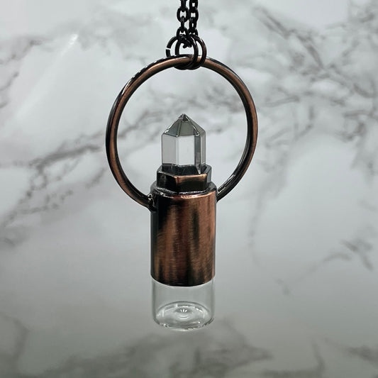 Crystal Point Mini Rollerball Necklace
