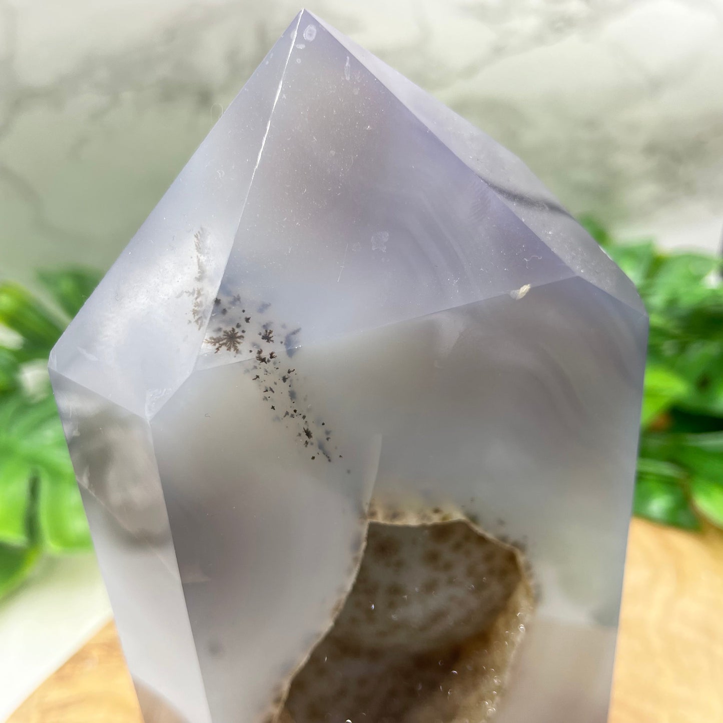 Druzy Flower Agate Tower