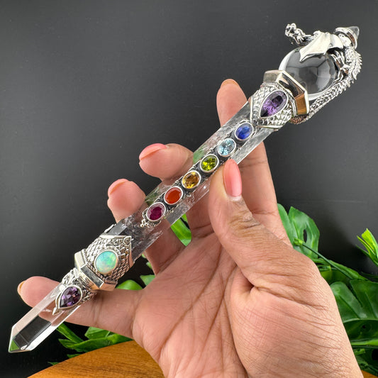 Gotland Clear Quartz and Chakra Guiding Rod