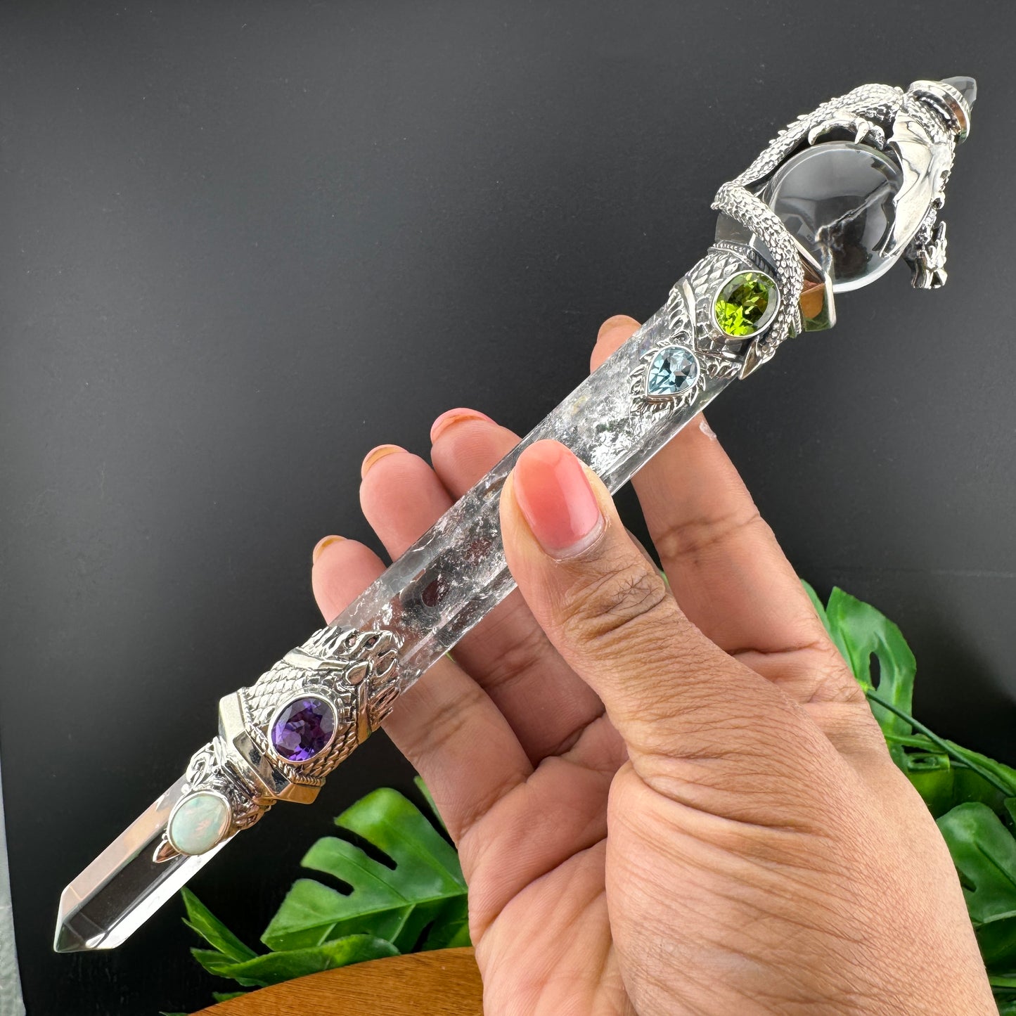 Gotland Clear Quartz and Chakra Guiding Rod