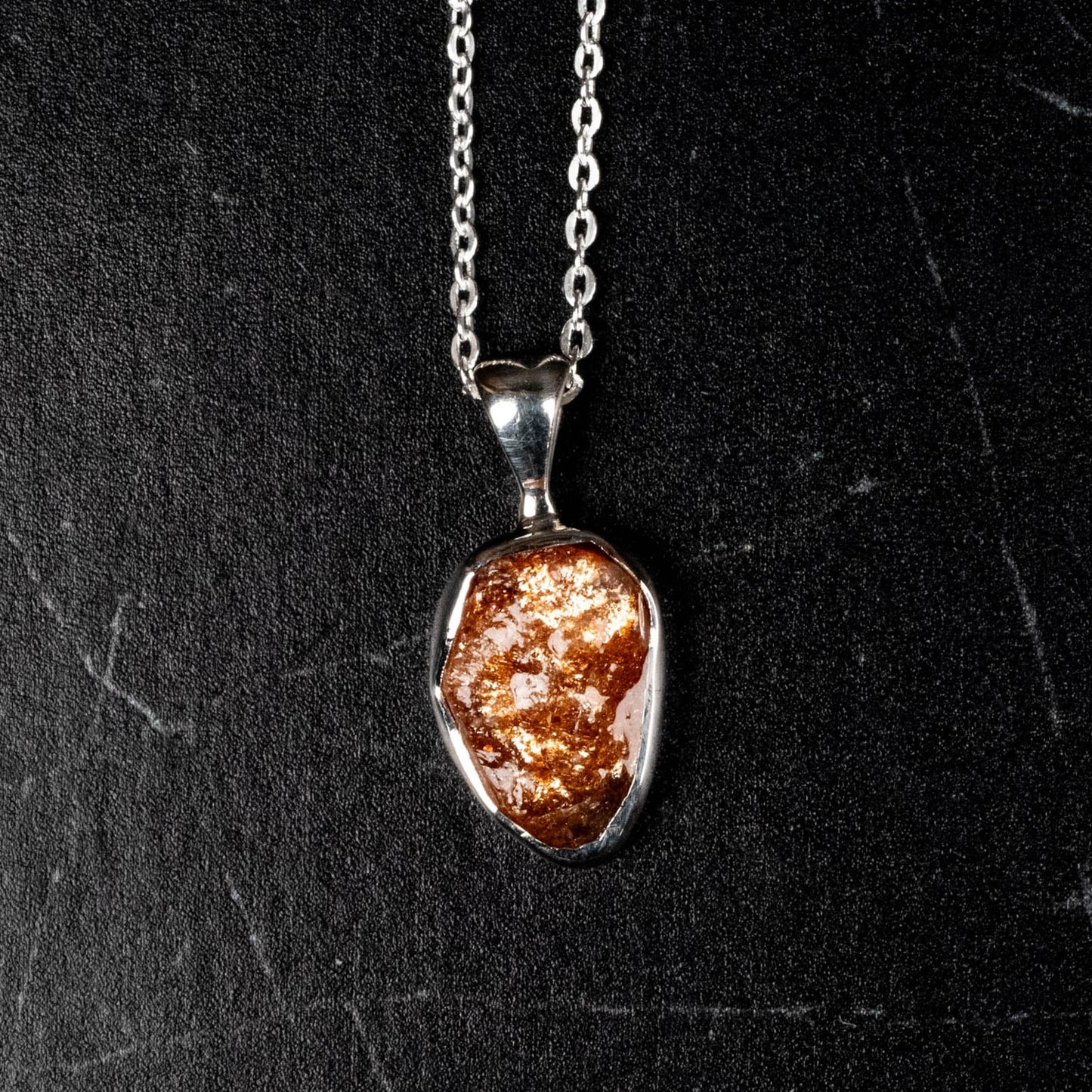 Sunstone Pendant + 18" Chain