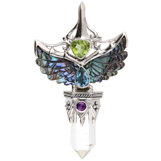 Gotland Mother of Pearl Wing Pendant in 925 Sterling Silver (6M)