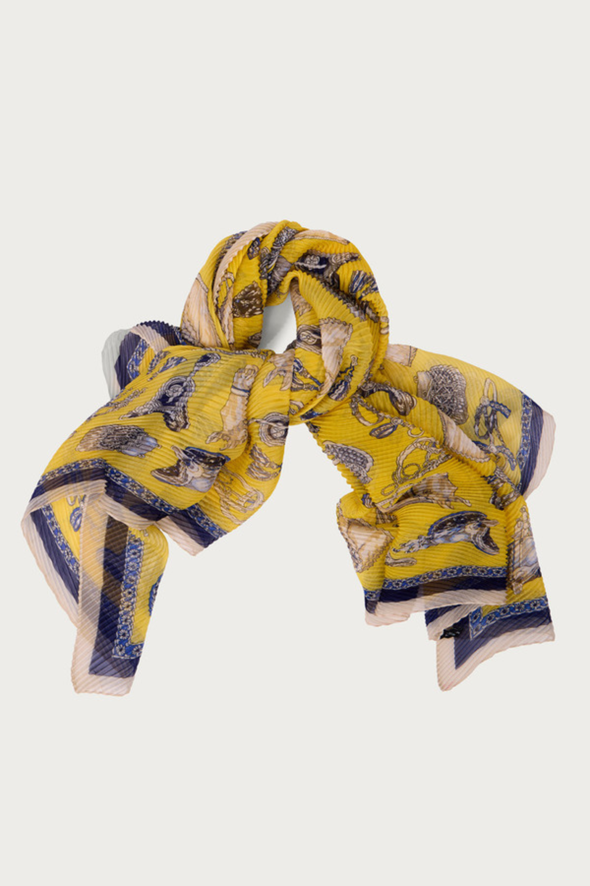 Pleated Equestrian Scarf