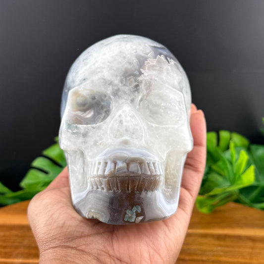 Banded Brazilian Agate Skull