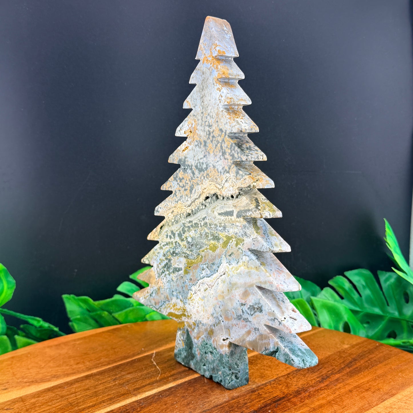 Orbicular Druzy Ocean Jasper Christmas Tree