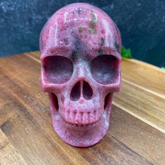 Pink Rhodonite Skull