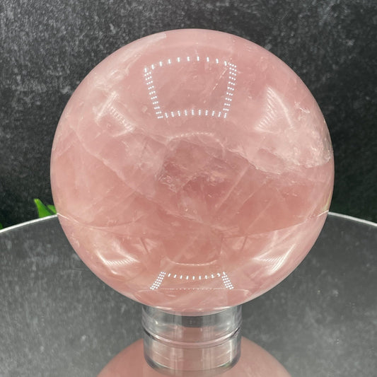 115mm Deep Pink Rose Quartz Sphere - Sage & Magic