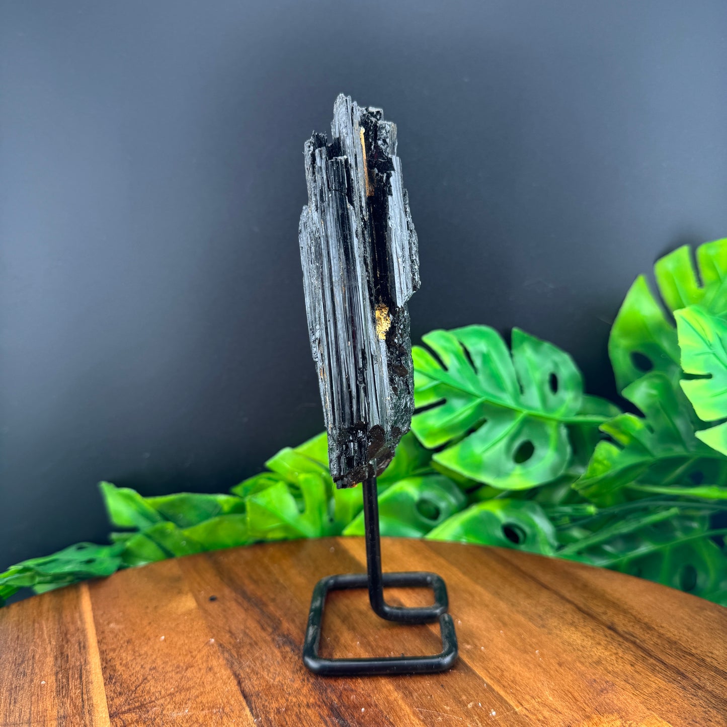 Black Tourmaline on Stand