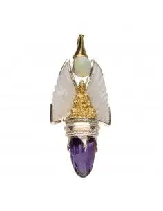 Gotland Mother-of-Pearl Wings and Amethyst Pendant
