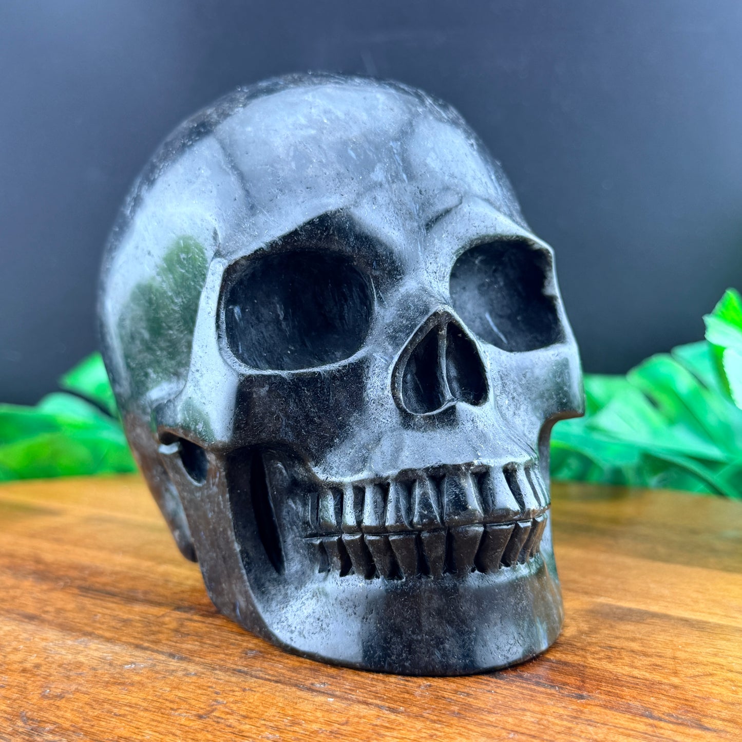 Blue Arfvedsonite Skull