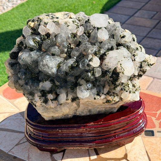 XL Chlorite in Quartz with Epidote Raw Specimen