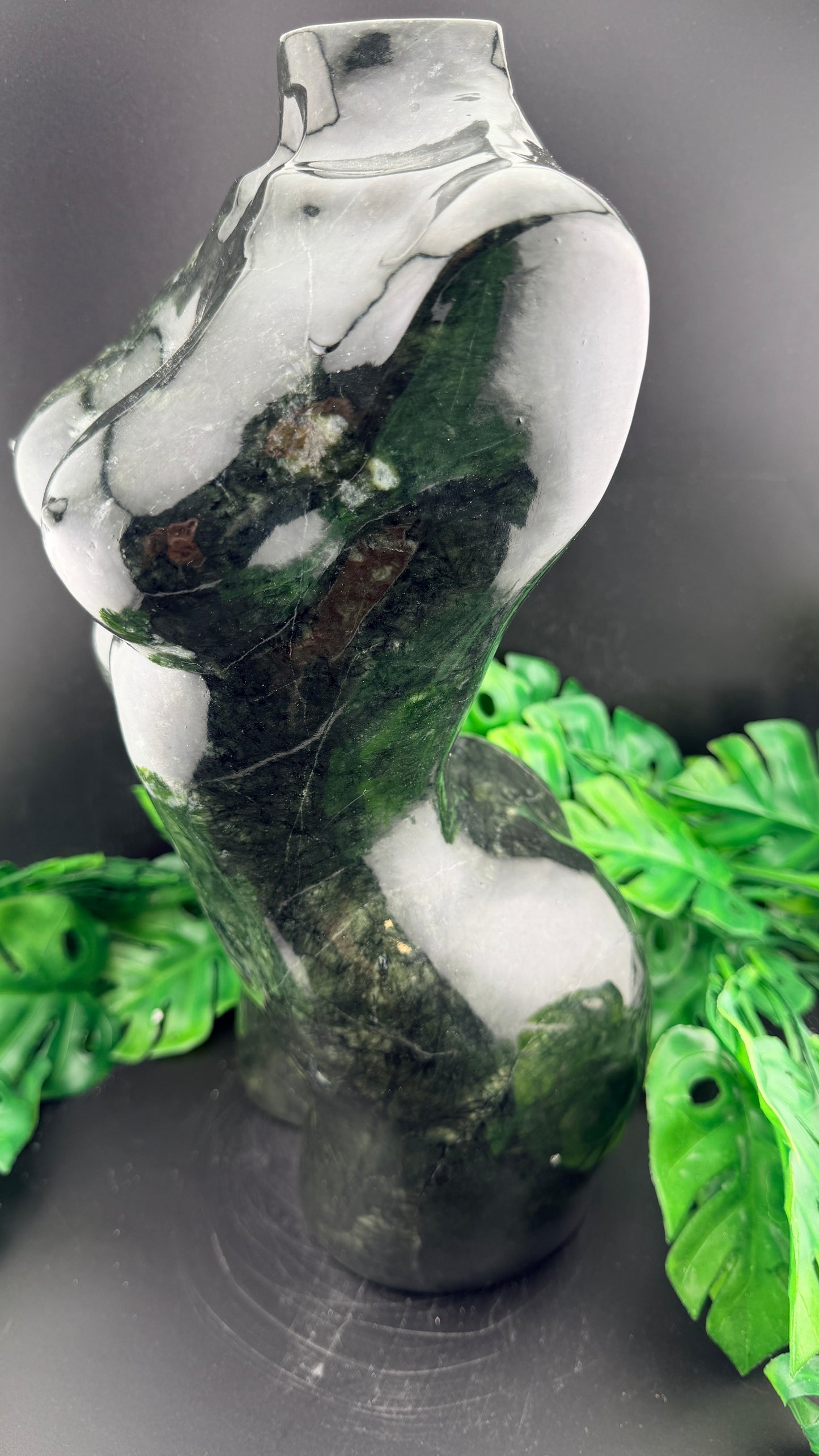 XL 13 inch Green Jade Goddess Body