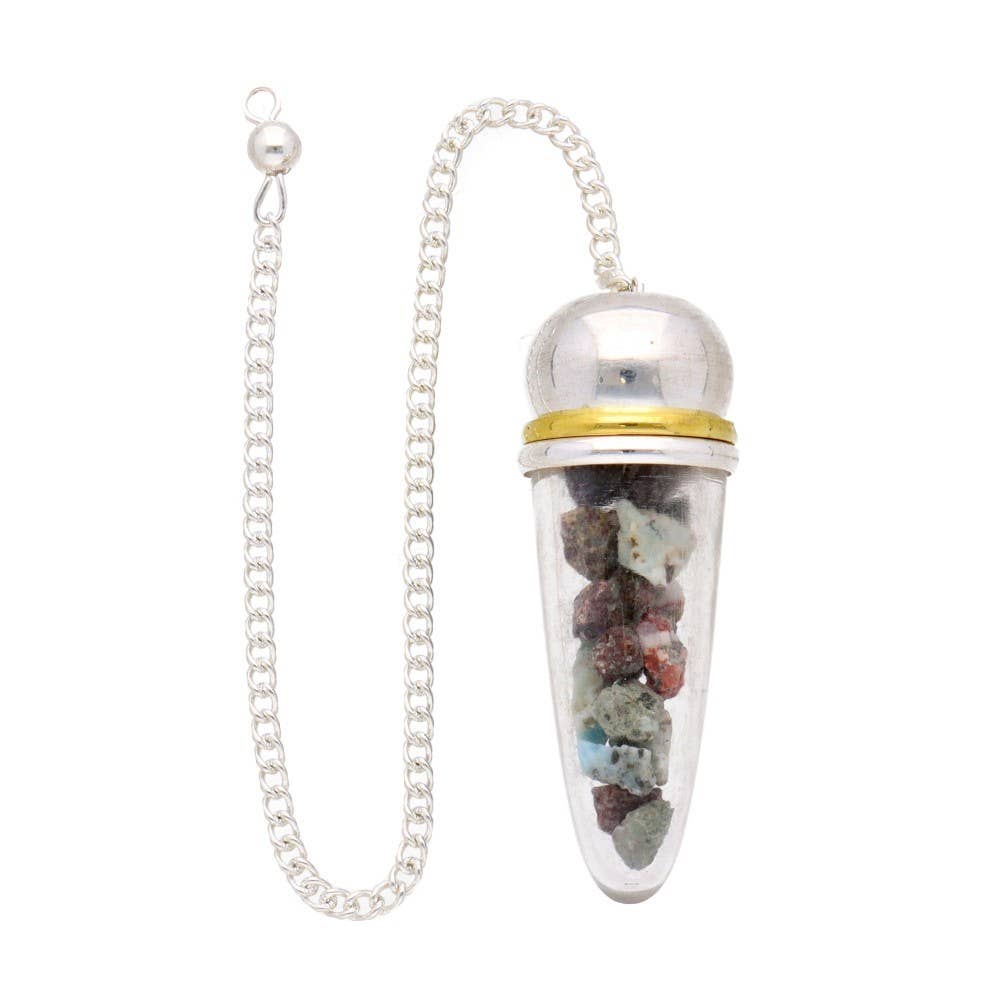 Orgonite & Metal Larimar Drop Pendulum with Witness