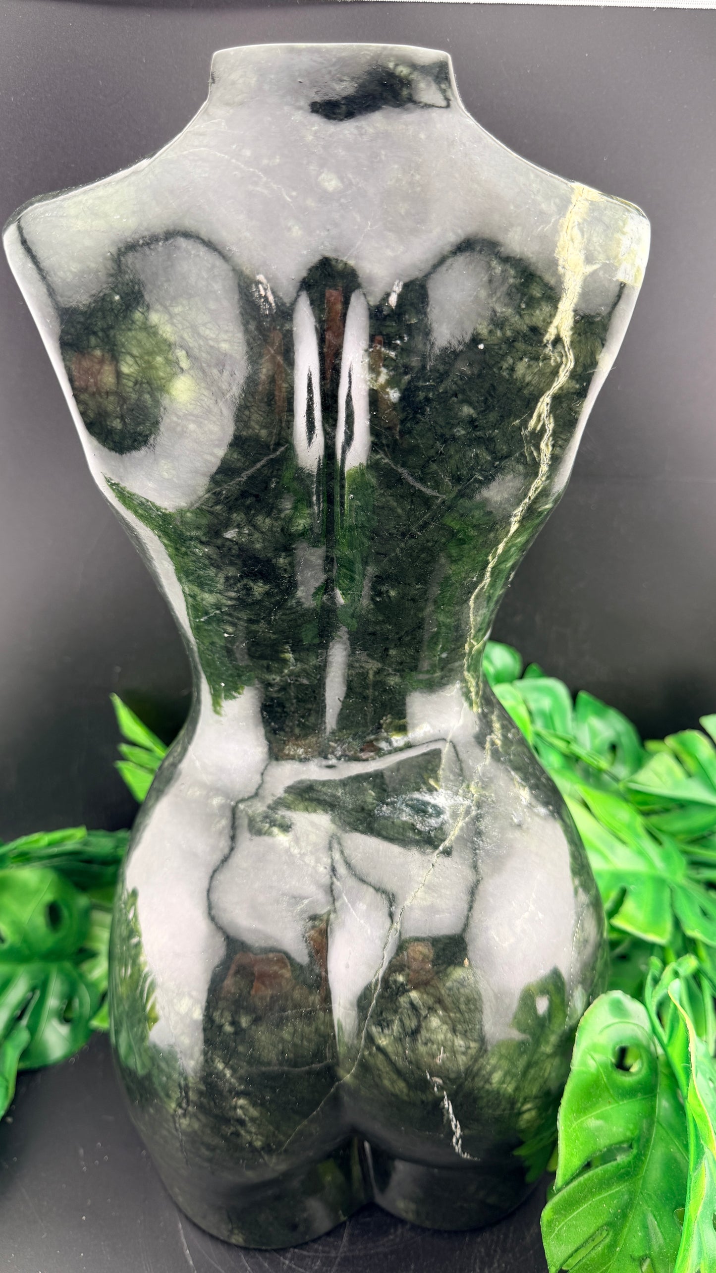 XL 13 inch Green Jade Goddess Body