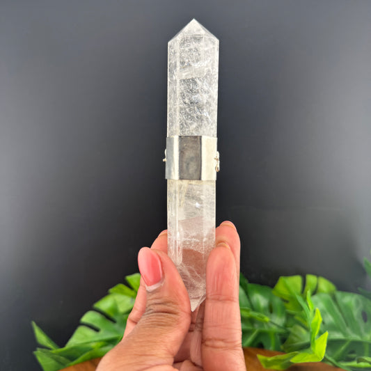 Clear Quartz & Carnelian Wand