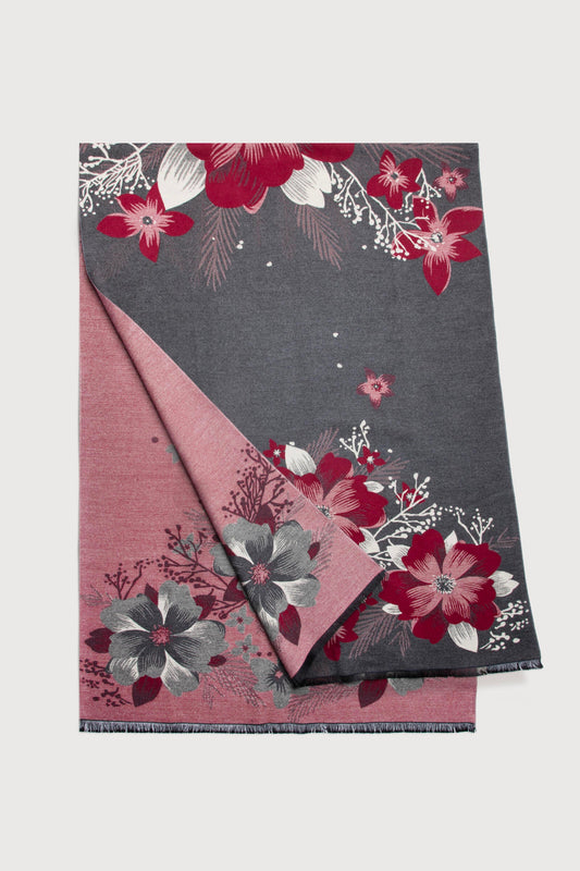Reversible Floral Medley Scarf