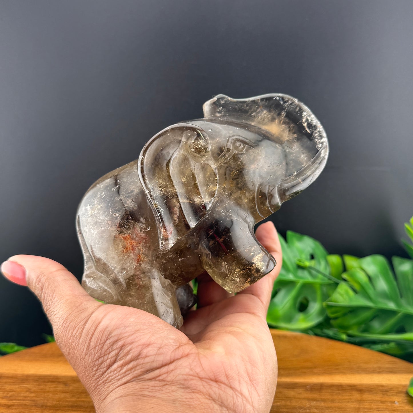 Smoky Quartz Elephant
