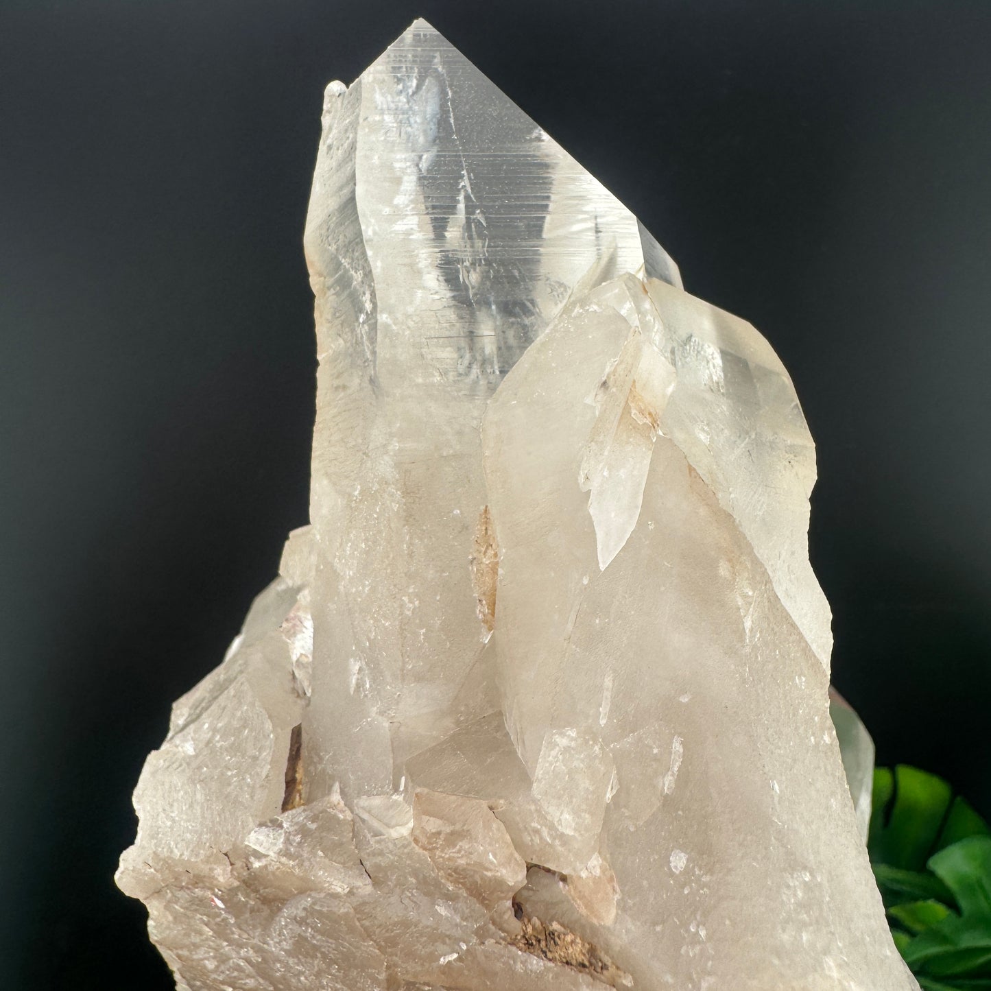Beautiful Smoky Lemurian On Stand