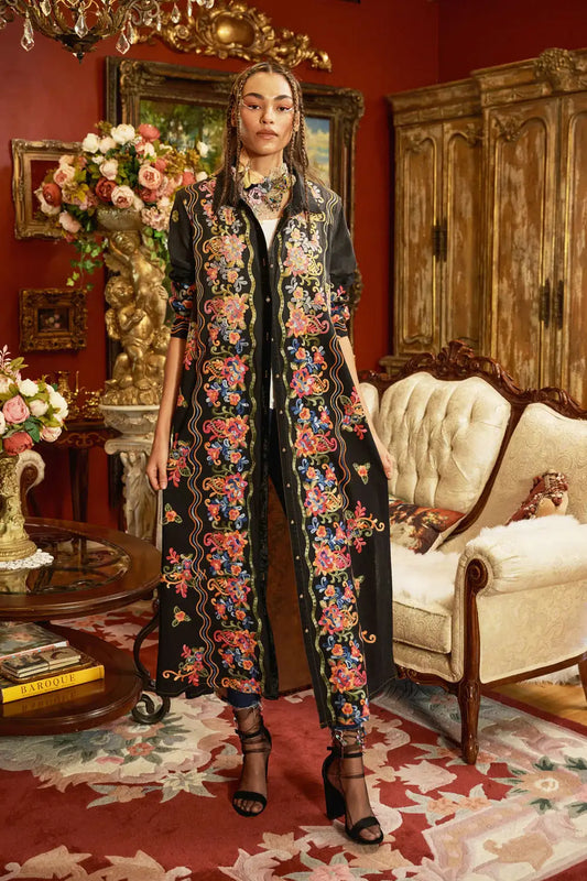 Meadow of Flowers Embroidered Duster - Large