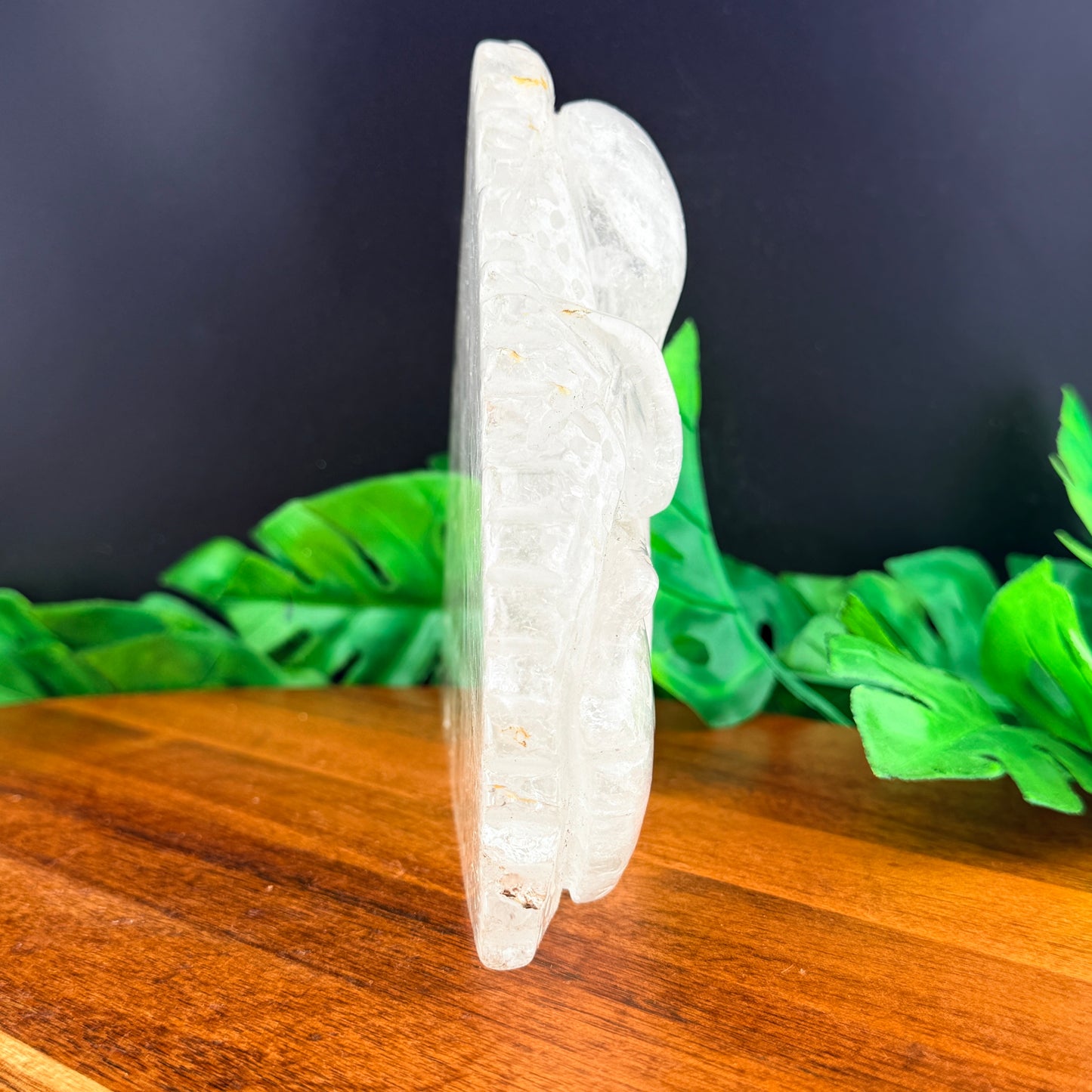 Clear Quartz Octopus Carving