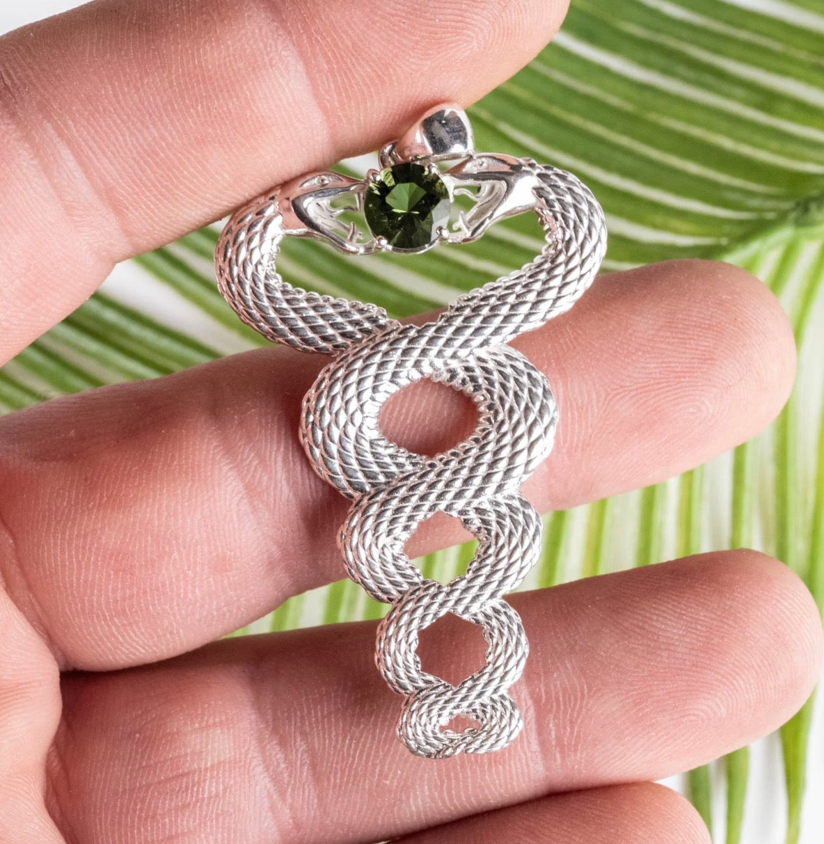 Kundalini Moldavite Pendant - Limited Edition .925 Silver