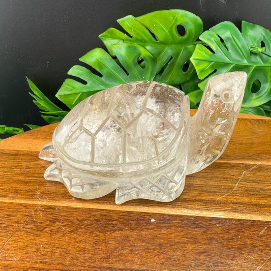Clear Quartz Large Turtle Carving