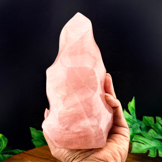 XL Rose Quartz Flame