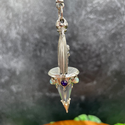 Gotland Pendulum Angels with Opal and Amethyst in S925 Silver