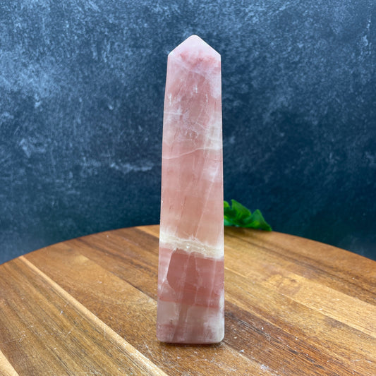 Rose Calcite Unpolished Tower