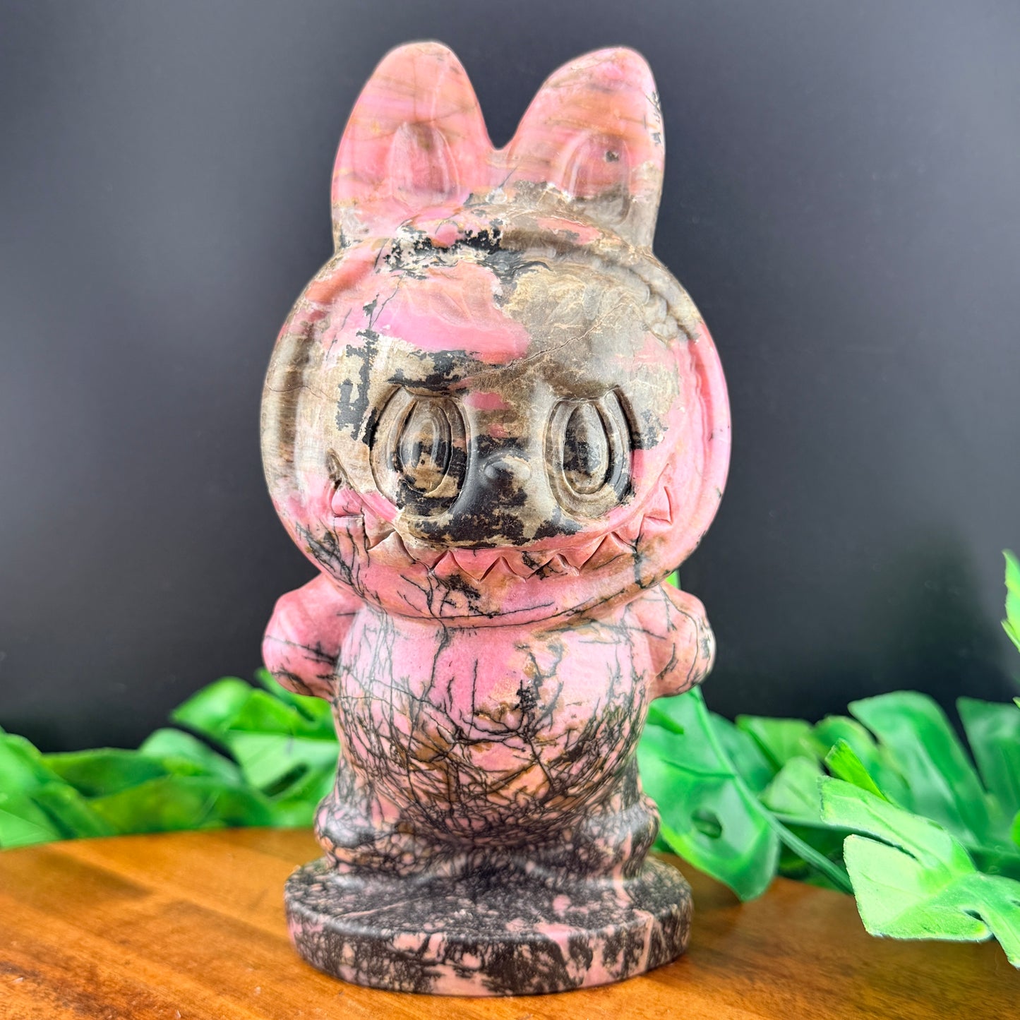 XL Pink Rhodonite Labubu