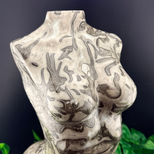 XL White Crazy Lace Agate Goddess Body
