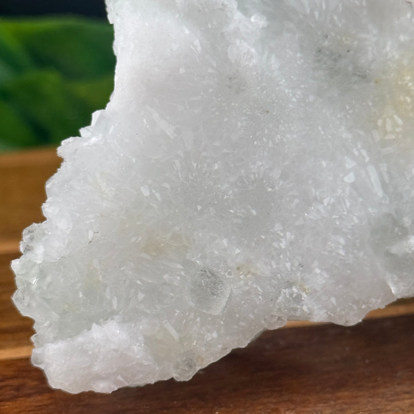 Green Sugar Fluorite on Druzy Quartz