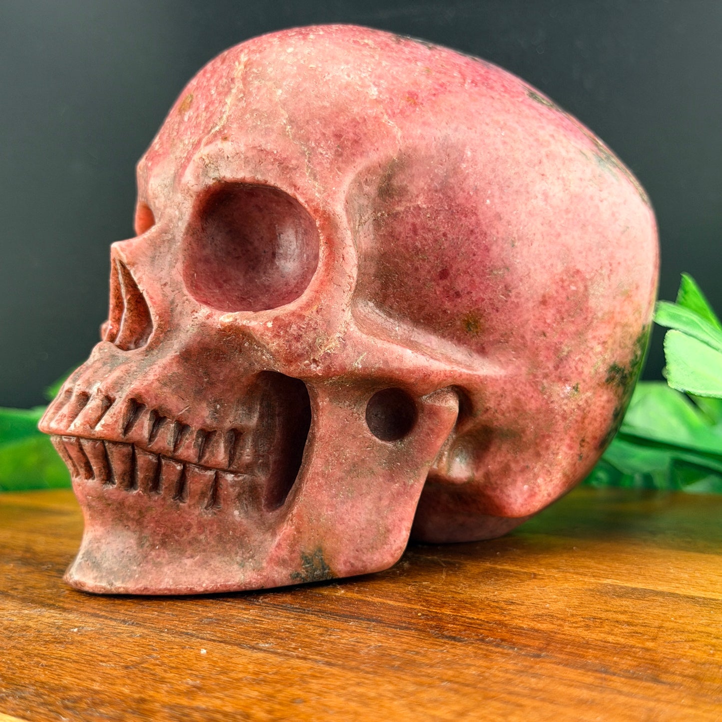 Pink Rhodonite Skull