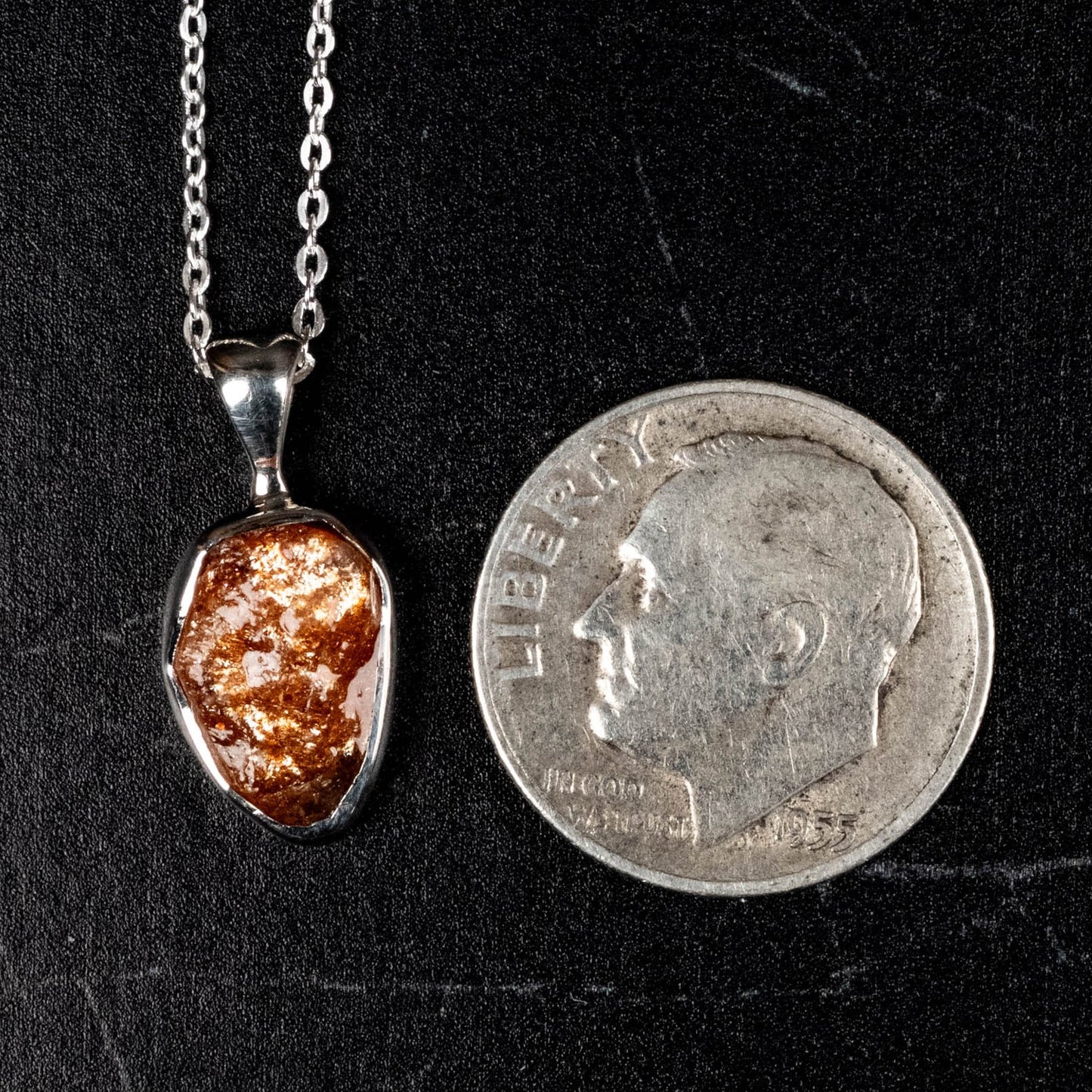 Sunstone Pendant + 18" Chain