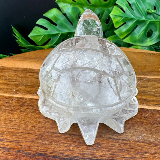 Clear Quartz Large Turtle Carving
