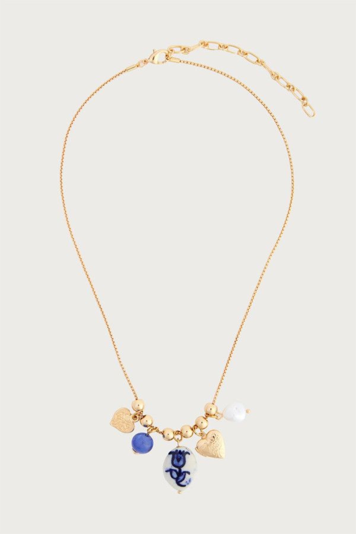 Porcelain Heart Drop Necklace