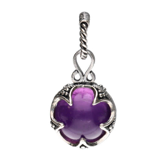 Gotland Amethyst Pendant 12mm in Sterling Silver 925