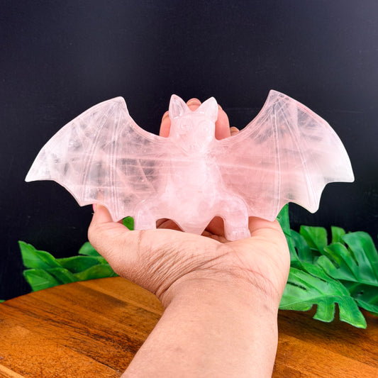 XL Rose Quartz Bat