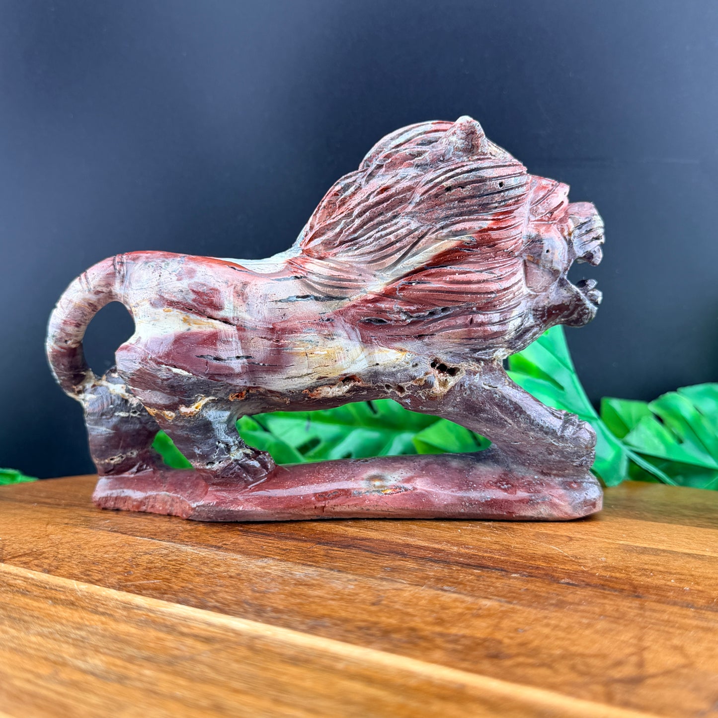 Red Mookaite Lion