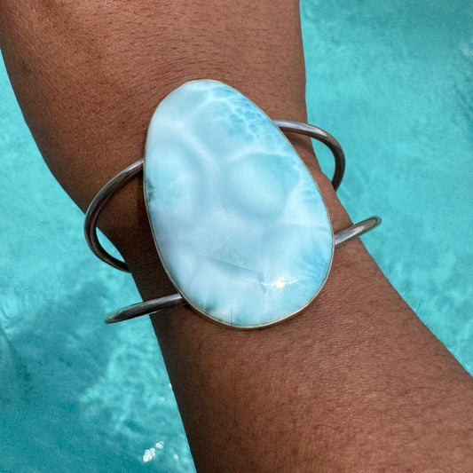 Sterling Silver Larimar Bangle