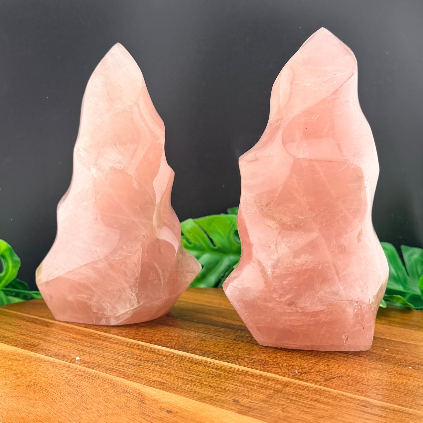 XL Rose Quartz Flame