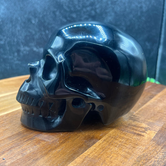 Black Obsidian Skull