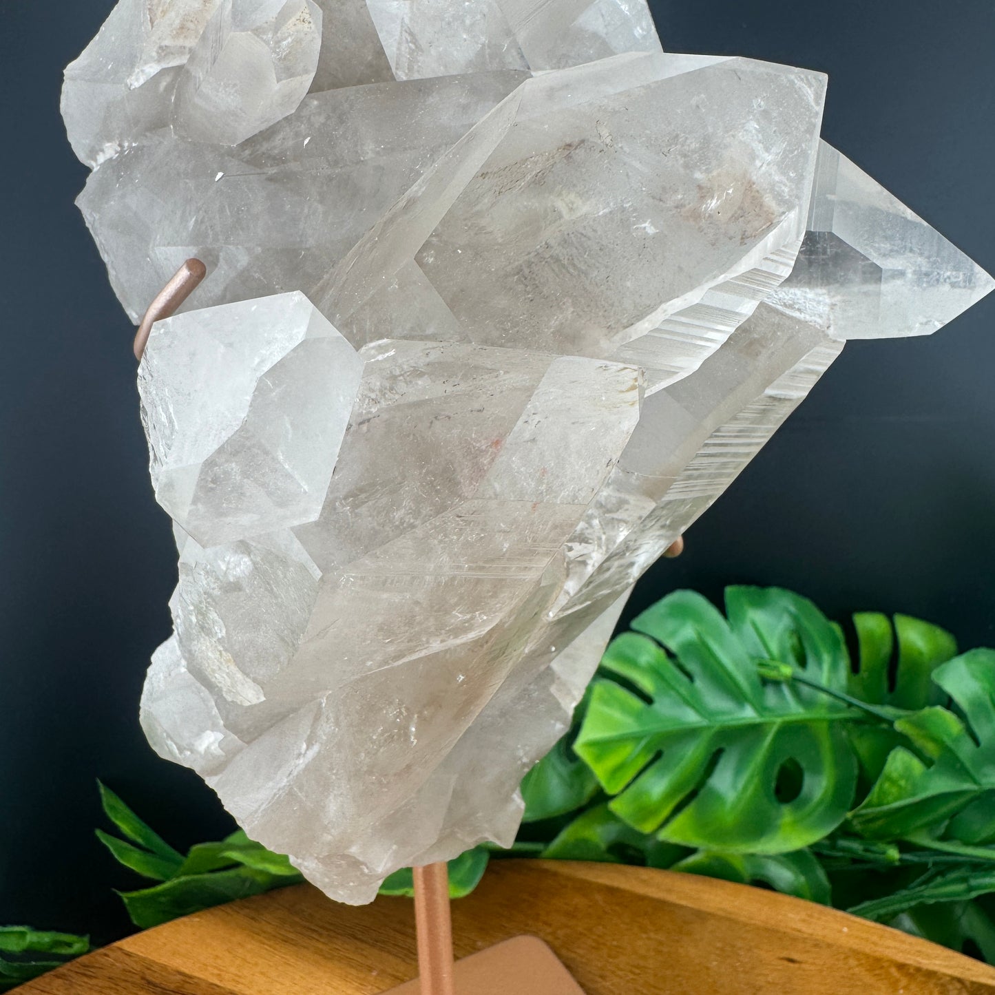 Beautiful Smoky Lemurian On Stand